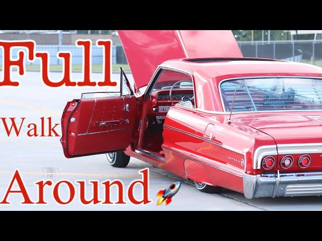 Red Rocket 64  full walk around 1964 impala lowrider