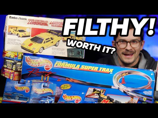 GROSS! Hot Wheels, RC Countach, Rare Diecast Haul - Yuri Retro Toy Hunting