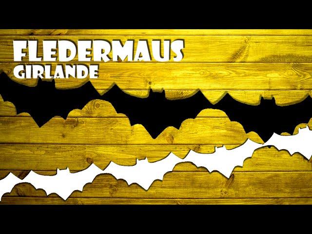 Batman Fledermaus Girlande selber machen Deko aus Papier basteln - paper garland batman DIY bat