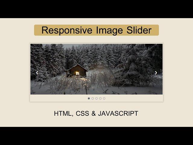 Responsive Image Slider With Auto-sliding And Full Controls | HTML,CSS & Pure JavaScript