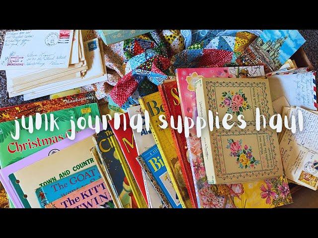 Estate sale haul (LOTS of junk journaling supplies!)