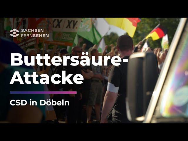 BUTTERSÄURE-ANGRIFF auf CSD-Demo in Döbeln I Sachsen Fernsehen