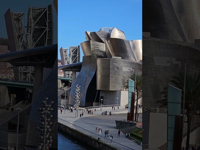 Guggenheim Museum from the bridge in Bilbao, Basque country in Spain