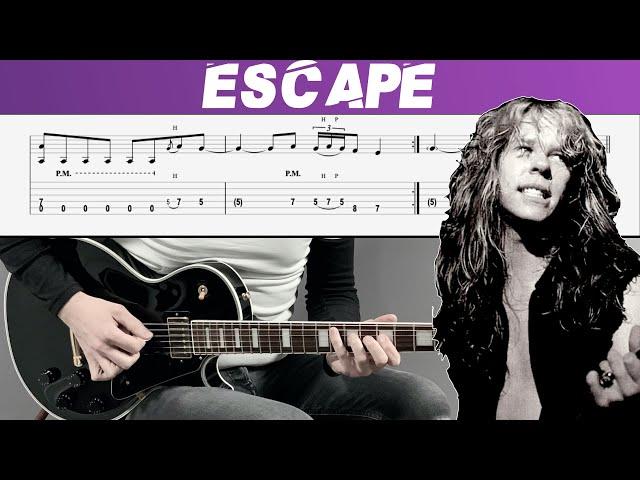 METALLICA - ESCAPE (Guitar cover with TAB | Lesson)