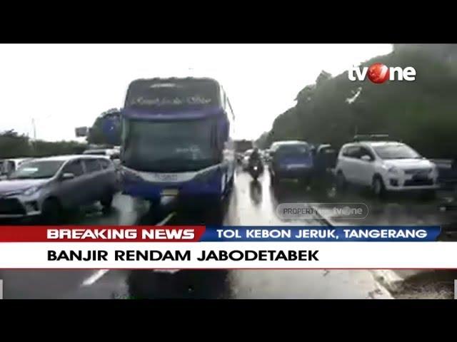 Banjir Jabodetabek Akibatkan Tol Kebon Jeruk Macet Parah