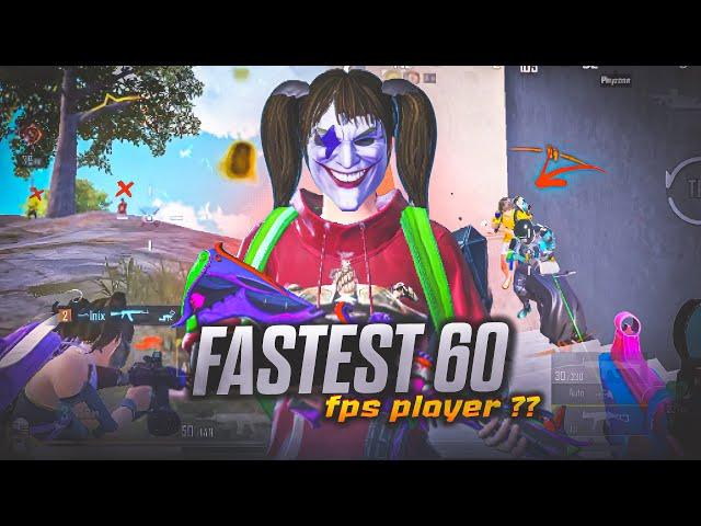 FASTEST 60 FPS PLAYER ?  | Fastest 4 Finger Player  | BGMI