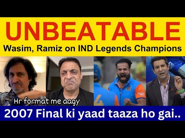 Pakistani reaction on today's match IND Champions vs PAK Champions | Wasim Akram, Ramiz Raja, Shoaib