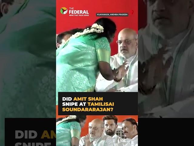 Heated interaction between Amit Shah, Tamilisai goes viral | The Federal