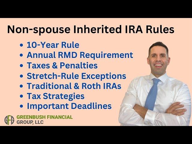 Non-spouse Beneficiary Inherited IRA Rules: 10-Year Rule, RMD requirement, Exceptions, Tax Strategy