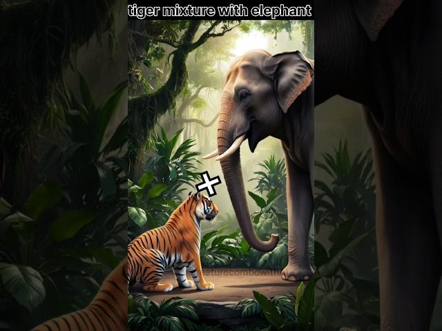 Incredible creature combo like elephant and tiger #hybrid #shorts #trending #ytshorts #animals