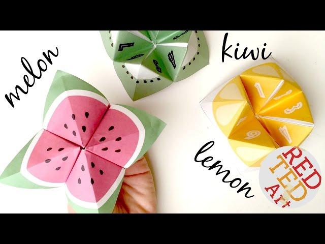 How to Make a Paper Fortune Teller - Easy Origami - Melon DIYs