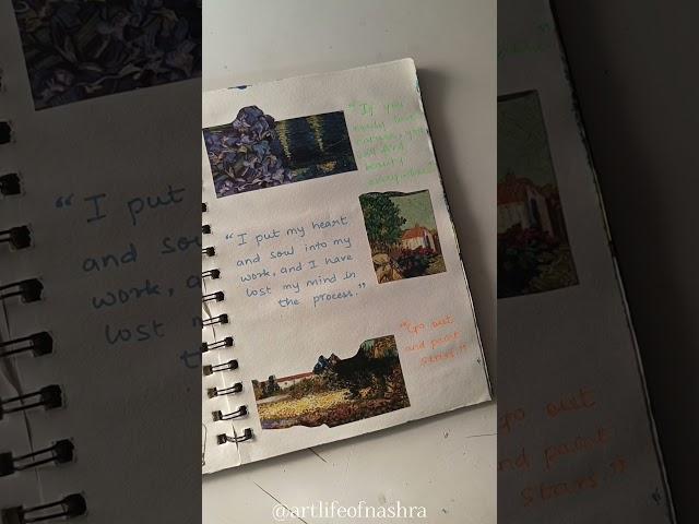 Van Gogh journal spreads ️#journal #journaling #journalspread #vangogh #myjournal #artjournal #art