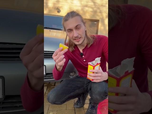 Вот чем лучше полировать фару: лимон vs зубная паста #полировкафар #полировка