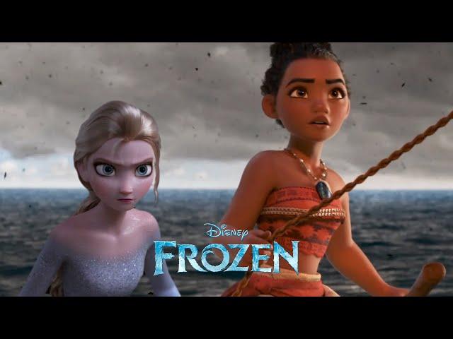 Elsa and Moana deliver the Heart | Forest Spirit Frozen 3 [Fanmade Scene]