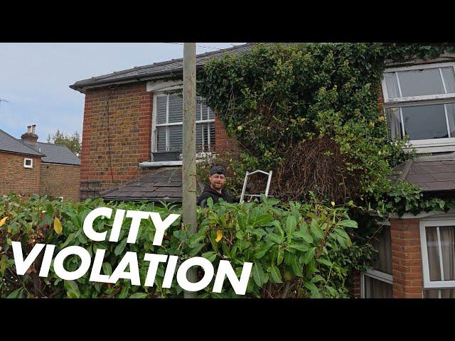 This Hedge Was a HAZARD! | Fixing an Overgrown Mess Along the Footpath And Clearing IVY!