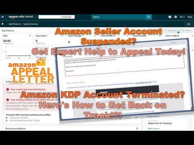 How to Appeal Amazon Seller Account Or KDP Account Suspension / Termination?  Free Consultation!