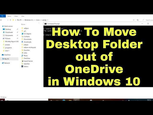 How to move Desktop folder out of OneDrive on Windows 10 | How to move Desktop from OneDrive to PC