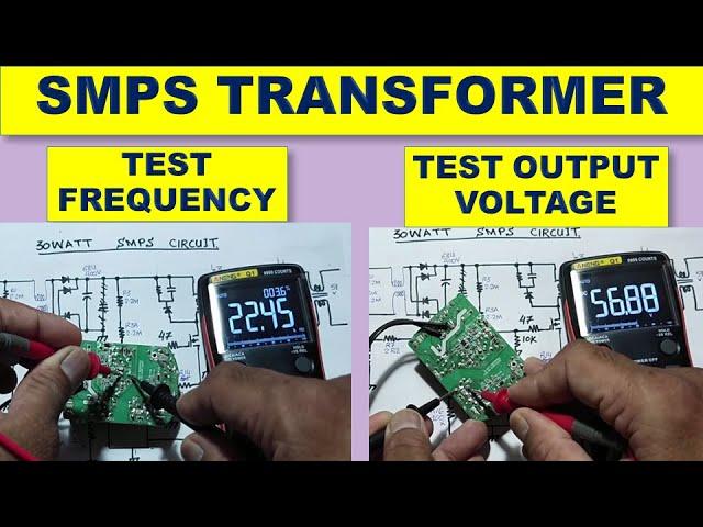 [381] How To Test / Measure Voltage & Frequency of SMPS Transformer with Digital Multimeter