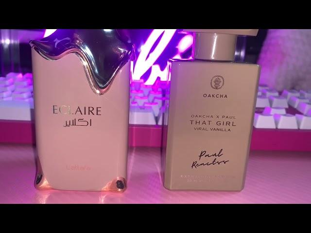 Eclaire by Lattafa and That Girl Viral Vanilla  Comparison and review