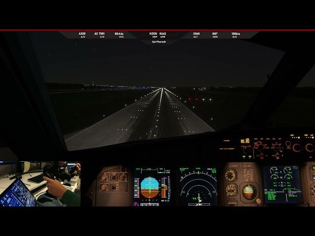 Air Canada Jetz Night Approach and Landing Washington Dulles - FS2020 VATSIM