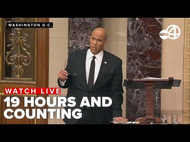 Sen. Cory Booker speaks for more than 19 hours in protest of Trump Administration