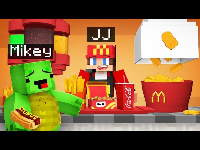 JJ and Mikey Opened a Modern MCDONALDS - Maizen Minecraft Animation