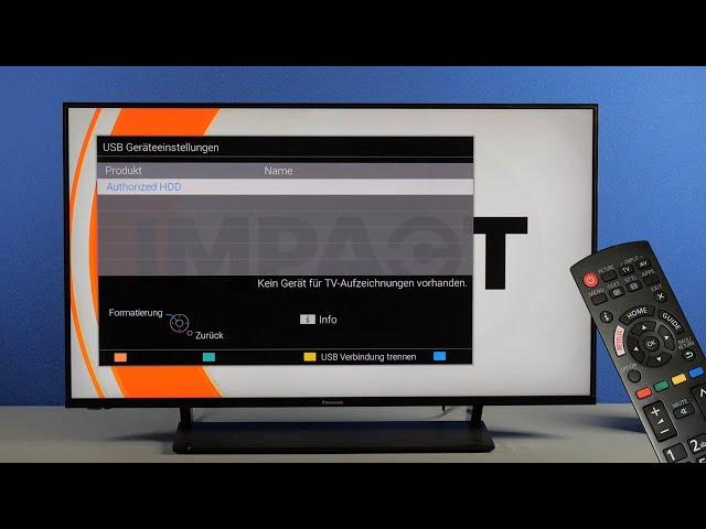 Einrichten einer USB-Festplatte | Panasonic Support