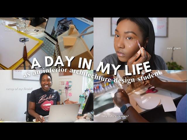 FINALS WEEK - DAY IN THE LIFE of an INTERIOR DESIGN STUDENT | How the First Semester Went