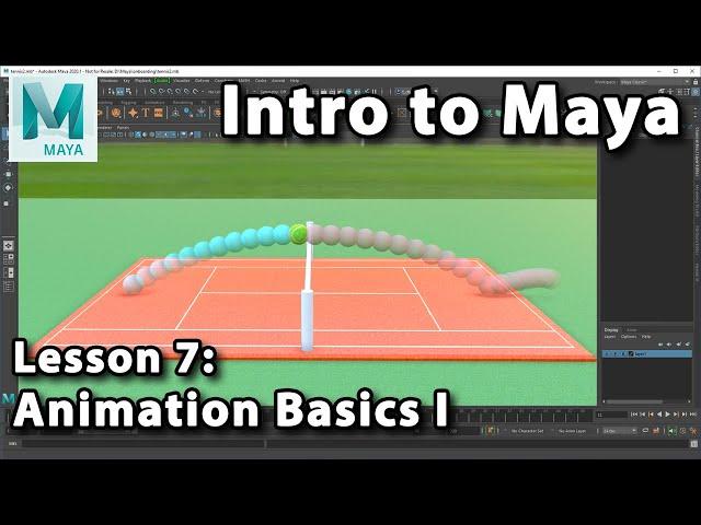 Intro to Maya: Lesson 7 / 10 - Animation Basics I (Keyframes and FPS)