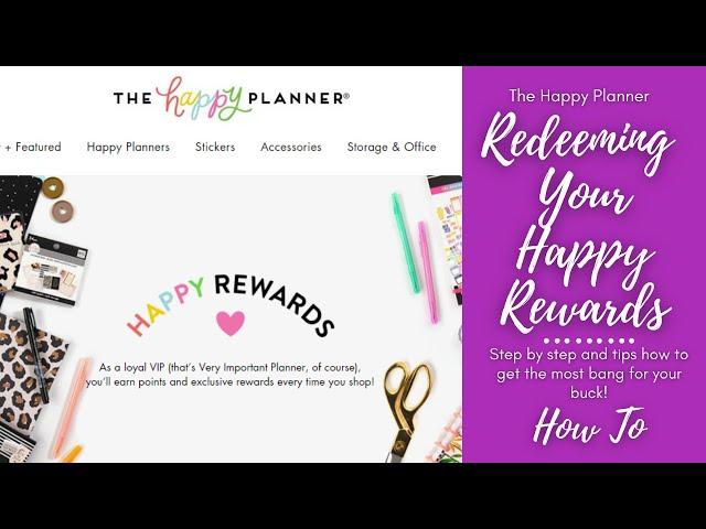 How To Use /Redeem Your Rewards on the Happy Planner Website | Plus tips!