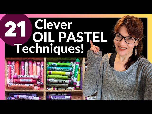 21 Clever OIL PASTEL Techniques and Tips (for Beginners!)