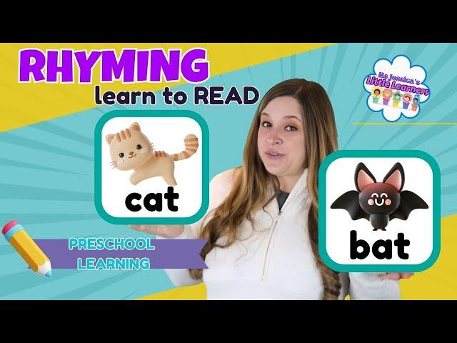 Reading Made EASY with Rhyming Words for KIDS | Preschool Learning | Educational Video for KIDS