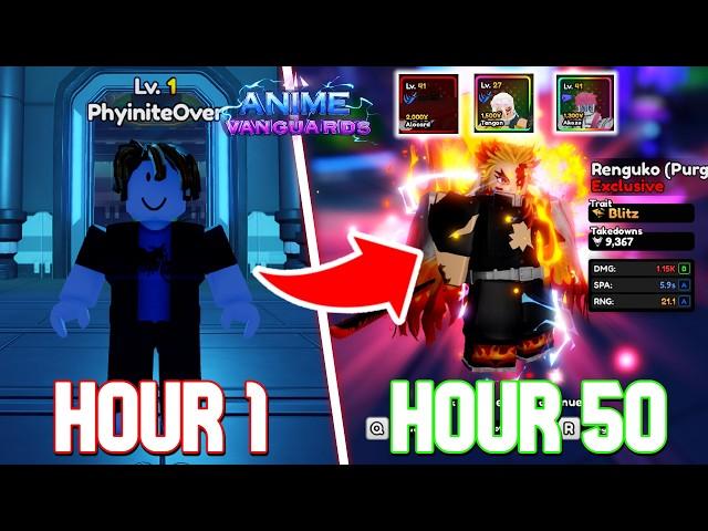 Starting Over and Obtaining EVERY NEW UNIT in 50 Hours On Anime Vanguards.. - Roblox