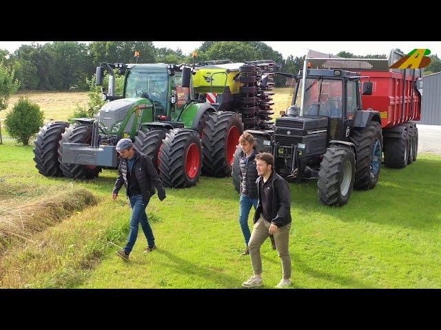 Doppelbereifung auf Traktor Fendt ONE montieren & neue Sky EasyDrill HD Drillmaschine vorbereiten