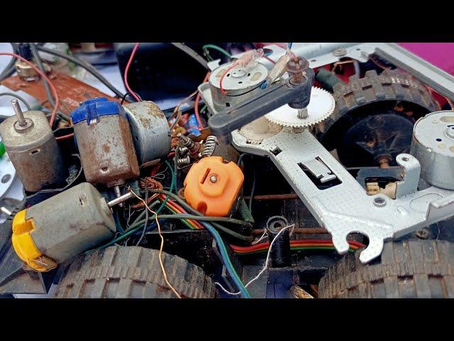 Old DC Motors & Electronic Gadgets ||  DC Motors, Switch, Small Car, Light, Gear, Small DC Motors