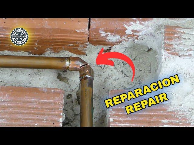 COPPER BREAKDOWN REPAIR "CHANGE of Elbow WITHOUT SPACE"