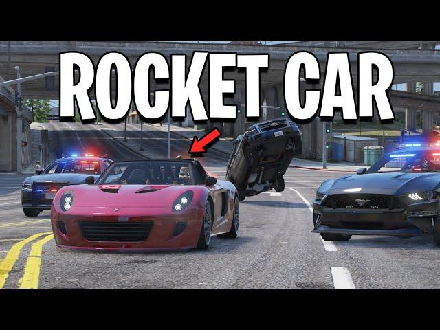 I Became A Getaway Driver In A Rocket Car on GTA 5 RP