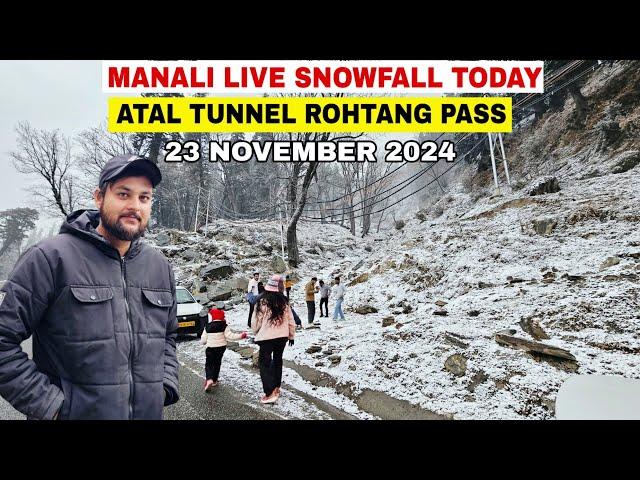 Manali Today Live Snowfall Atal Tunnel, Rohtang Pass || Manali Havvy snowfall 23 November