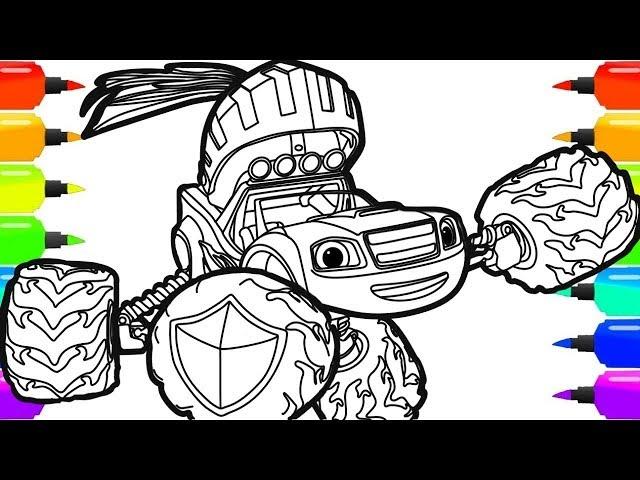 How to draw Blaze and the monster machines | Coloring book for children