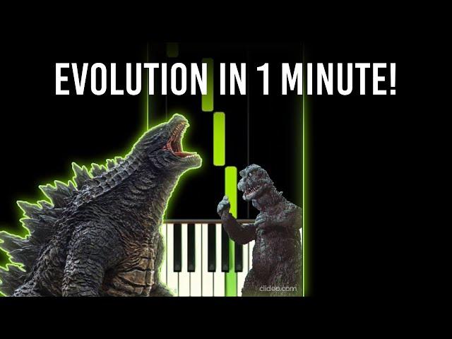EVOLUTION OF GODZILLA THEME IN 1 MINUTE!  #shorts