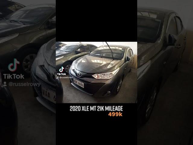 Toyota Vios XLE Manual 2020 499k