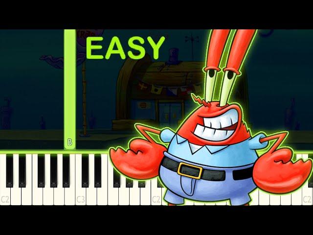 KRUSTY KRAB | SPONGEBOB SQUAREPANTS - EASY Piano Tutorial