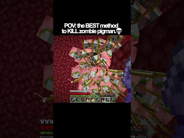 POV: the BEST method to KILL zombie pigman.