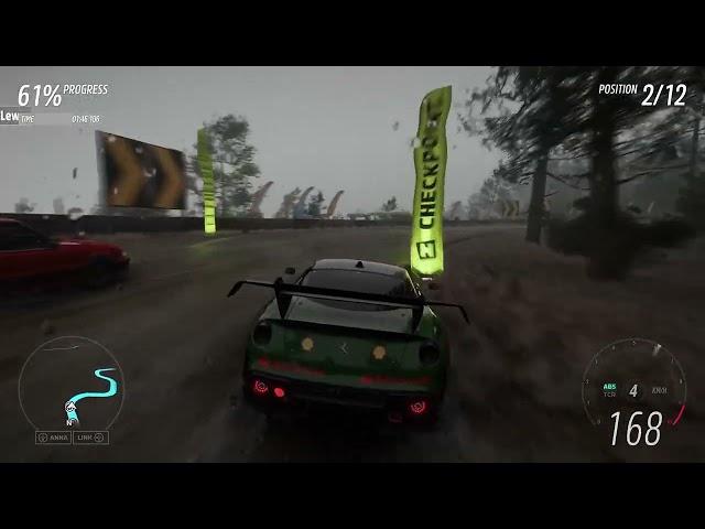 Forza Horizon 5 Gameplay - 2012 Ferrari 599XX Evolution: Volcan Sprint (Rain Storm)