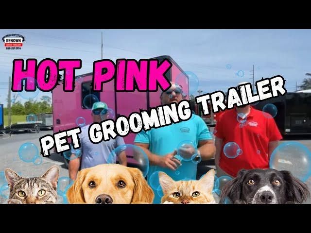 Eye-Popping Hot Pink Mobile Pet Grooming Trailer Tour – Fully Equipped & Ready!