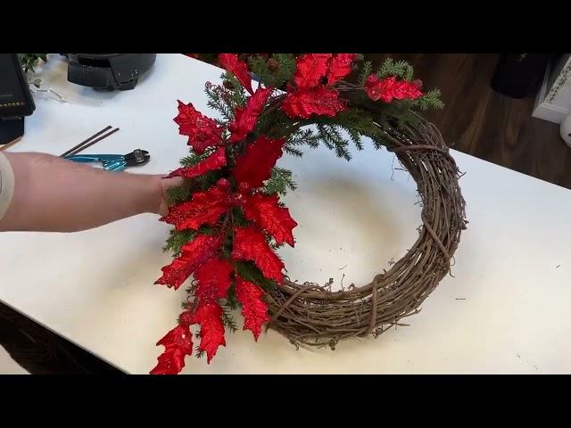 Brighten up your Christmas decor with this holly wreath!