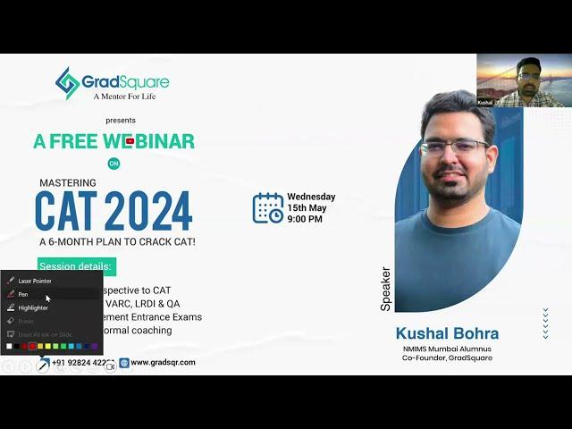 Mastering CAT 2024: A 6-Month Plan with GradSquare Mentor Mr. Kushal Bohra
