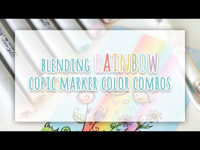 How to blend a Rainbow with Copic Markers + 5 Copic Marker Rainbow Color Combos