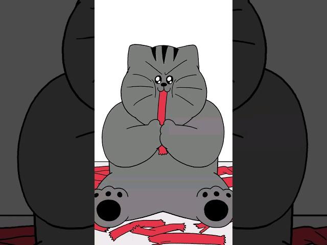 츄르 폭식해서 돼냥이가 된 땅땅이