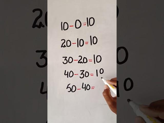 subtraction learning tricks and test#shortvideo #maths #mathematics #braintestsolution